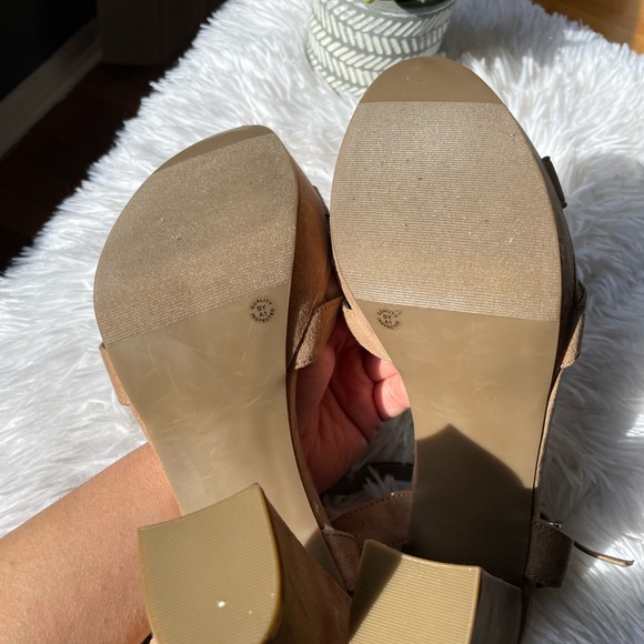 Worthington Taupe Suede Ankle Strap Heels - Picture 7 of 9